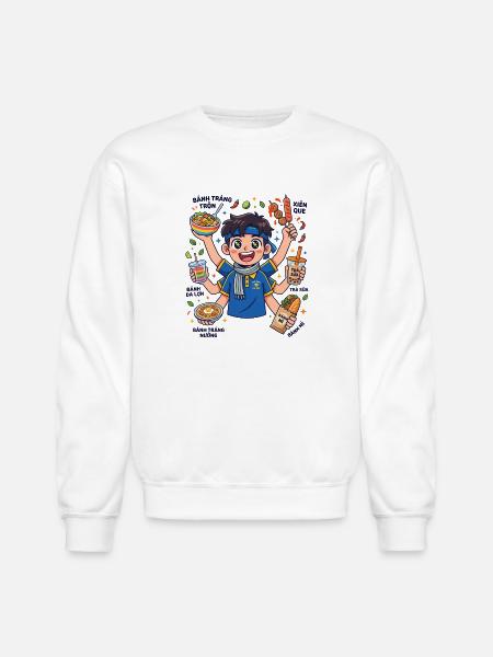 Viet Street Snack Hero - Unisex Crewneck Sweatshirt - white