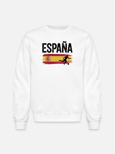 Spain Flag Soccer Splash - Unisex Crewneck Sweatshirt - white