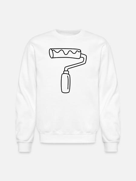paint roller - Unisex Crewneck Sweatshirt - white