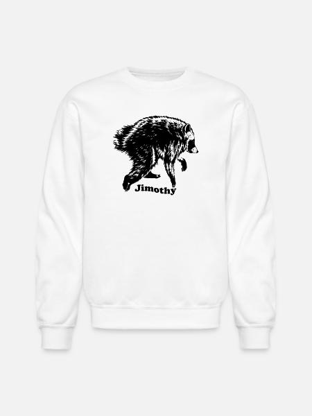 Jimothy Raccoon Meme - Unisex Crewneck Sweatshirt - white