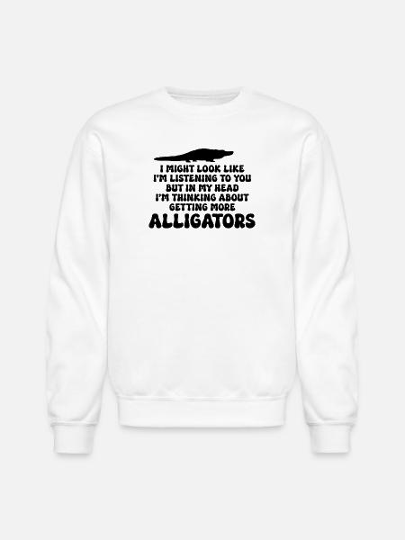 Alligator Reptil - Unisex Crewneck Sweatshirt - white