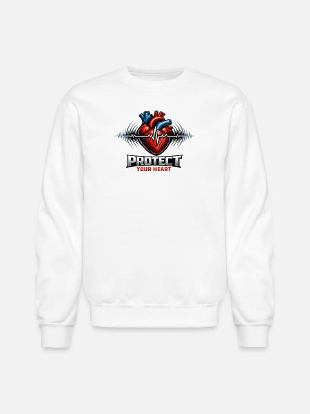 Protect Your Heart - Unisex Crewneck Sweatshirt - white