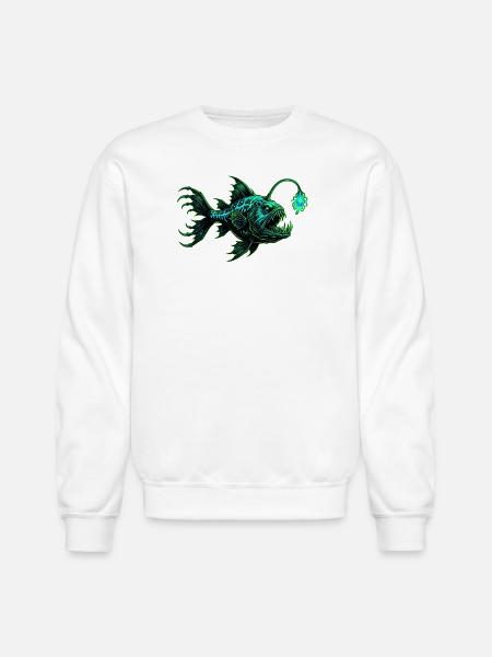 Ocean Depths Art - Unisex Crewneck Sweatshirt - white