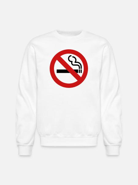 No Smoking - Unisex Crewneck Sweatshirt - white