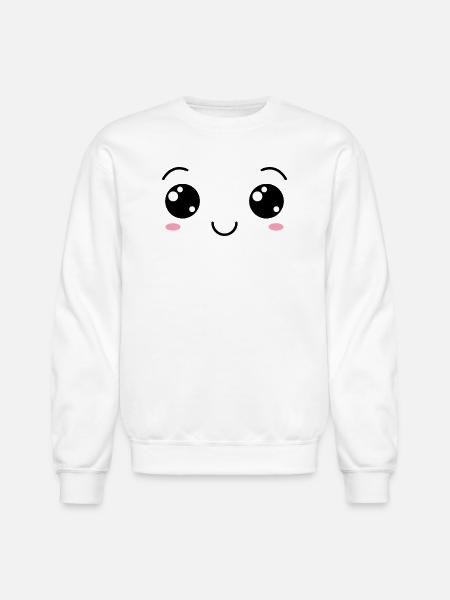 Happy Smile face - Unisex Crewneck Sweatshirt - white