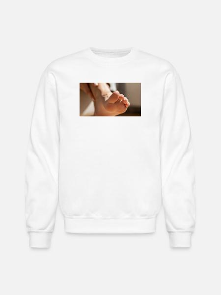 Female foot - Unisex Crewneck Sweatshirt - white