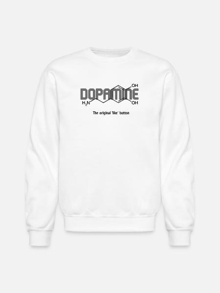 Dopamine Likewave Logo - Unisex Crewneck Sweatshirt - white