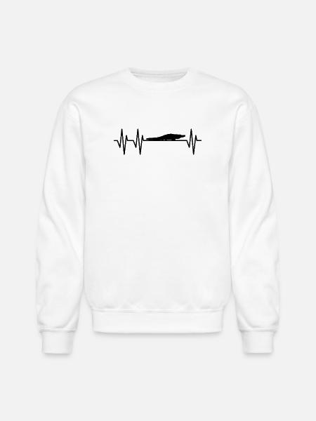 Alligator Heartbeat - Unisex Crewneck Sweatshirt - white