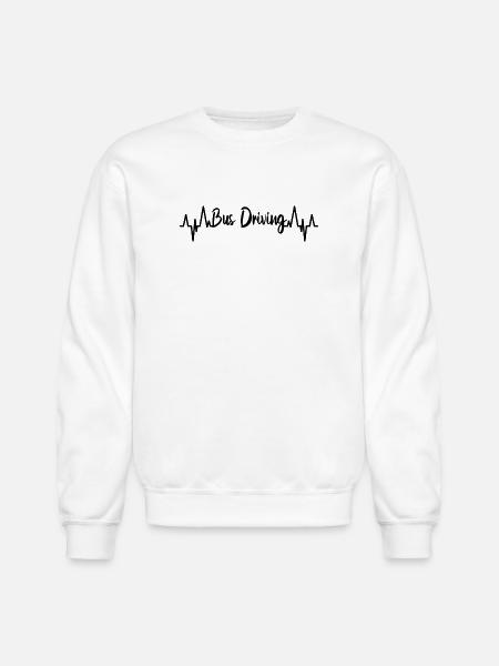 Bus Driving ECG - Unisex Crewneck Sweatshirt - white