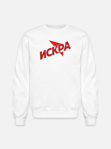 Iskra Red Spark Logo - Unisex Crewneck Sweatshirt - white