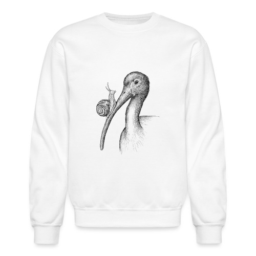 Ibis with Snail by Imoya Design - Unisex Crewneck Sweatshirt