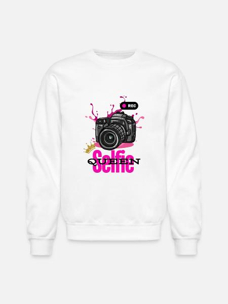 Selfie Queen - Unisex Crewneck Sweatshirt - white