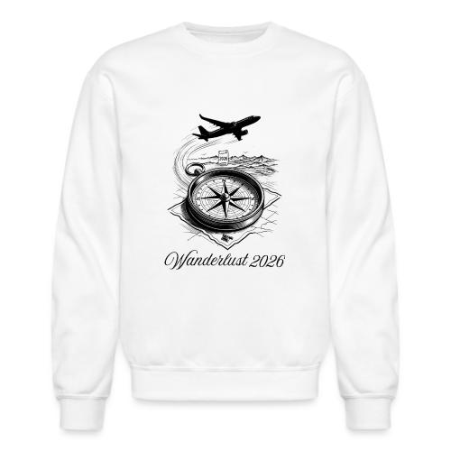 Wanderlust 2026 T-Shirt | Minimalist Travel Plane - Unisex Crewneck Sweatshirt