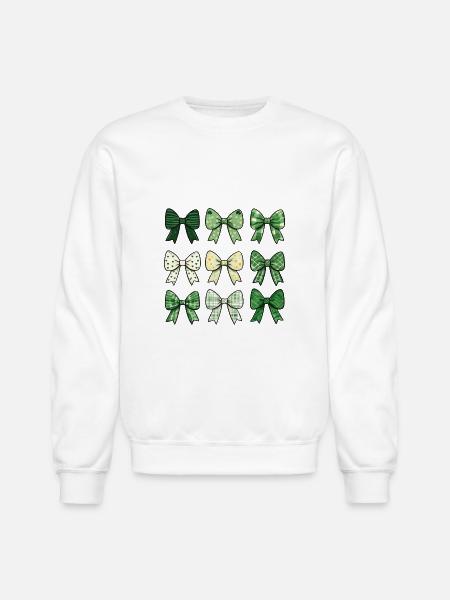 Hair bow green - Unisex Crewneck Sweatshirt - white