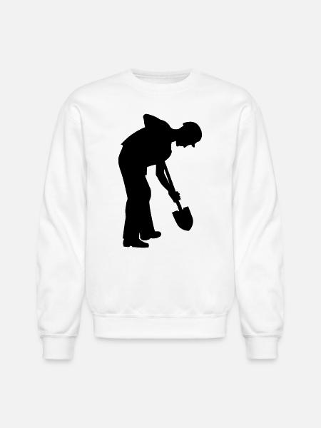 Digging Groundworker – Construction Life - Unisex Crewneck Sweatshirt - white