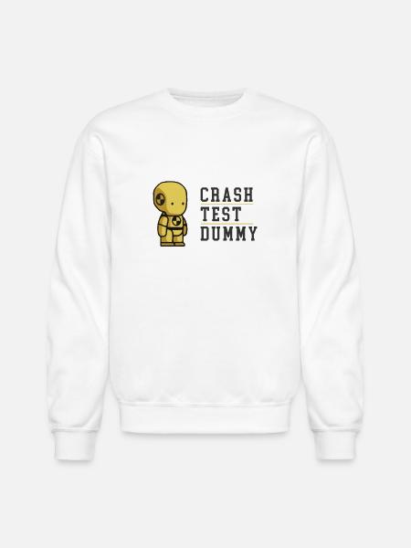 Crash Test Dummy Baby Yellow Safety Testman - Unisex Crewneck Sweatshirt - white