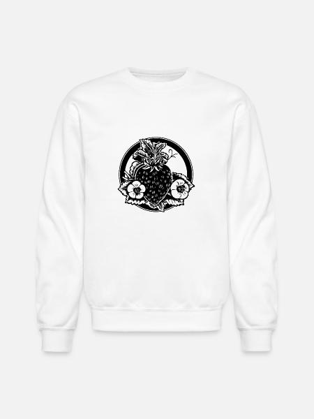 Strawberry Fruit Berries - Unisex Crewneck Sweatshirt - white