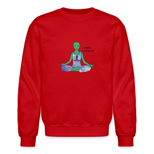 Meditate Communicate, Twisted Alien - Unisex Crewneck Sweatshirt