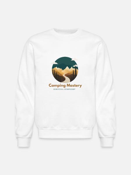 Camping Mastery Survival Symphony - Unisex Crewneck Sweatshirt - white