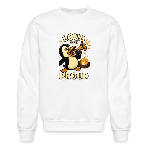 Loud and Proud Penguin Funny Cartoon Design - Unisex Crewneck Sweatshirt