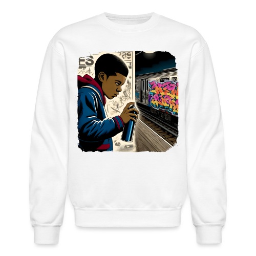 AI Teen in Underground Subway Layup V3 - Unisex Crewneck Sweatshirt