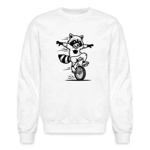 Unicycle Fox Cartoon - Unisex Crewneck Sweatshirt