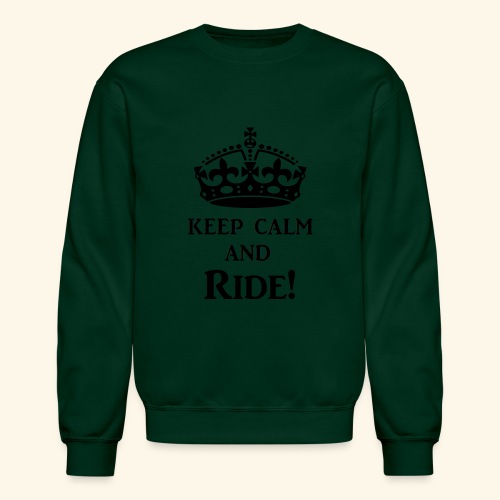 keep calm ride blk - Unisex Crewneck Sweatshirt