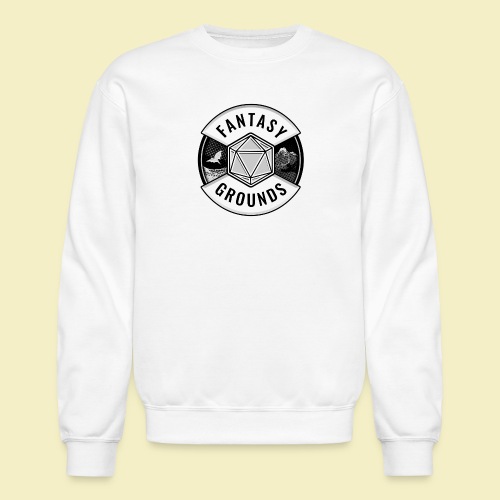 Fantasy Grounds Logo in Black and White - Unisex Crewneck Sweatshirt