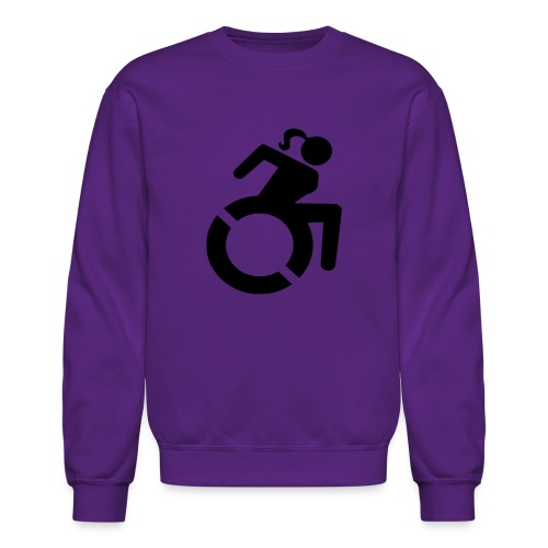 Wheelchair woman symbol. lady in wheelchair - Unisex Crewneck Sweatshirt