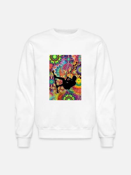 Psychedelic Kite Surf - Unisex Crewneck Sweatshirt - white