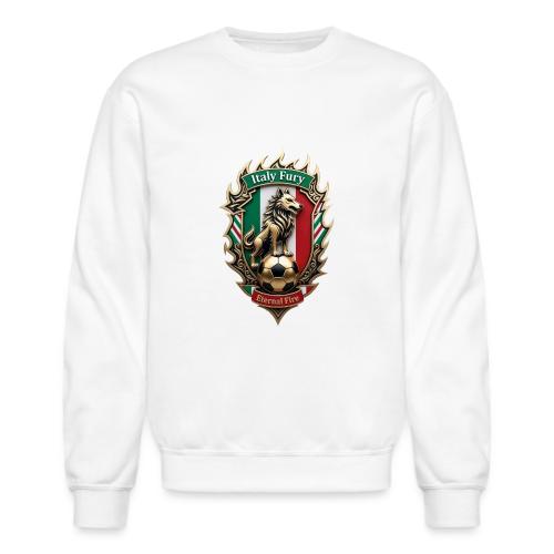 Italy Wolf Fury T-Shirt, Italian Flag Pride Gift - Unisex Crewneck Sweatshirt
