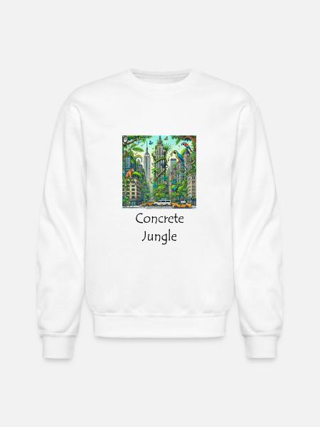 Concrete Jungle - Unisex Crewneck Sweatshirt - white