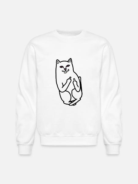 Fuck you cat - Unisex Crewneck Sweatshirt - white