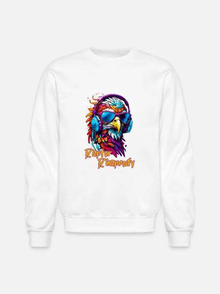 Raptor Eagle - Unisex Crewneck Sweatshirt - white