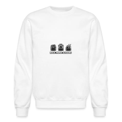 Playful Dog Paw Rock Paper Scissors - Unisex Crewneck Sweatshirt