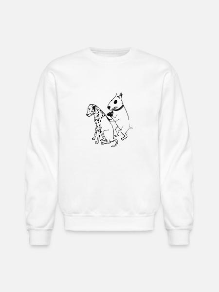DALMATIAN DOG, TATTOO - Unisex Crewneck Sweatshirt - white