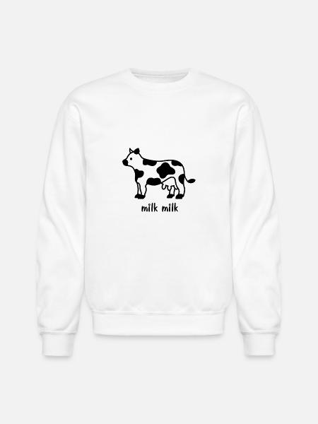milk milk - Unisex Crewneck Sweatshirt - white