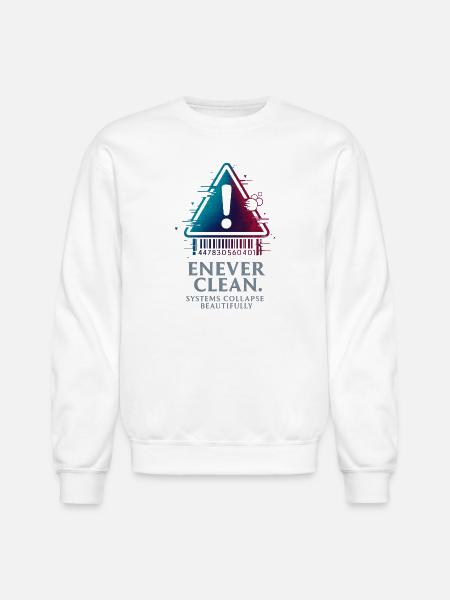 Warning Triangle Gradient - Unisex Crewneck Sweatshirt - white