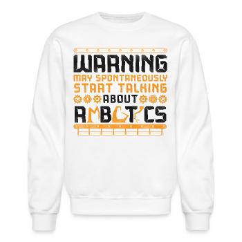 Robot Robotics Engineer Vintage - Unisex Crewneck Sweatshirt - white - Front - AI Model Female 172 light (172cm) & AI Model Male 185 dark (185cm)