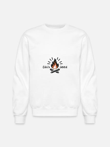 Life's Good - Unisex Crewneck Sweatshirt - white