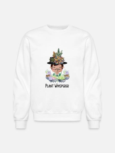 Plant Whisperer - Unisex Crewneck Sweatshirt - white