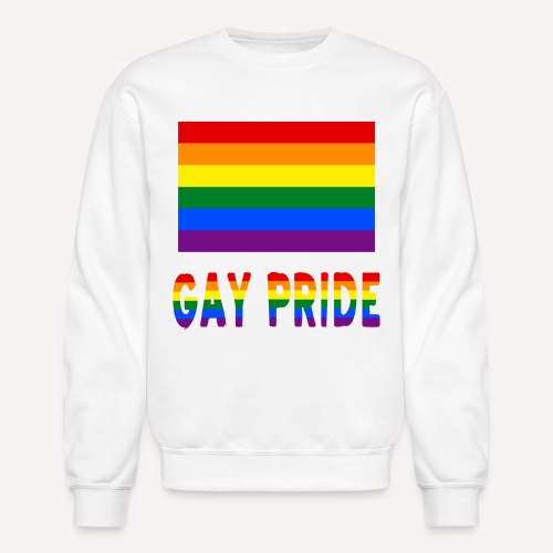 Gay Pride Flag and Words - Unisex Crewneck Sweatshirt
