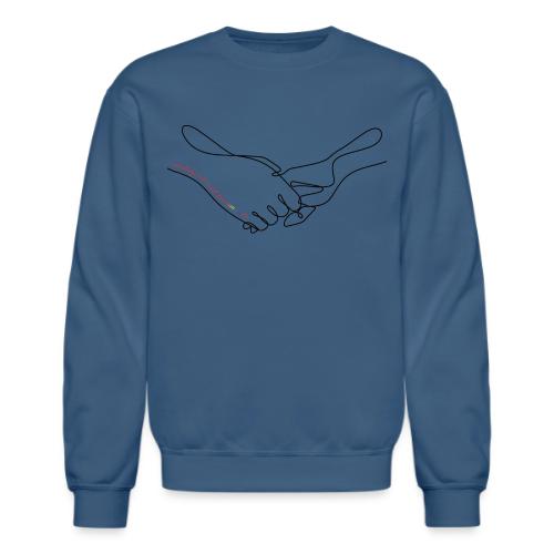 Reaching Out With Love (black outlines) - Unisex Crewneck Sweatshirt