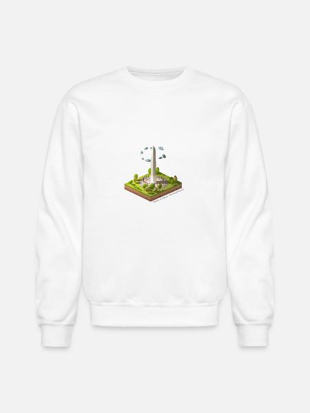 Geometric low poly Washington Monument - Unisex Crewneck Sweatshirt - white