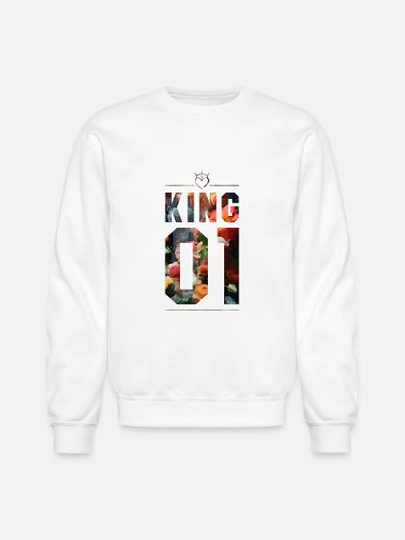 KING AND QUEEN - Unisex Crewneck Sweatshirt - white