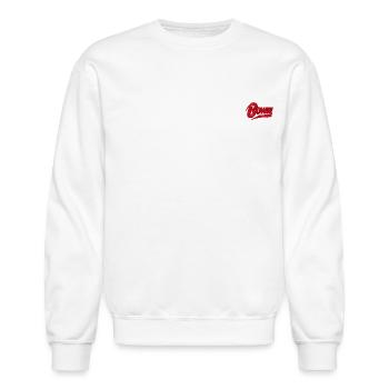 David Bowie Official Logo Embroidery - Unisex Crewneck Sweatshirt - white - Front - AI Model Female 172 light (172cm) & AI Model Male 185 dark (185cm)