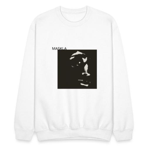 MASKLA BLACK SHIRT WHITE FACE LOGO - Unisex Crewneck Sweatshirt