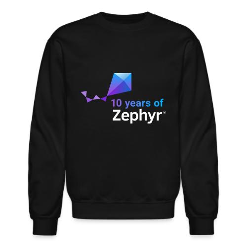 Zephyr 10th Anniversary Stacked Color Reverse - Unisex Crewneck Sweatshirt