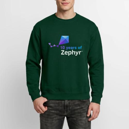 Zephyr 10th Anniversary Stacked Color Reverse - Unisex Crewneck Sweatshirt