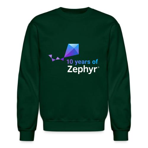 Zephyr 10th Anniversary Stacked Color Reverse - Unisex Crewneck Sweatshirt
